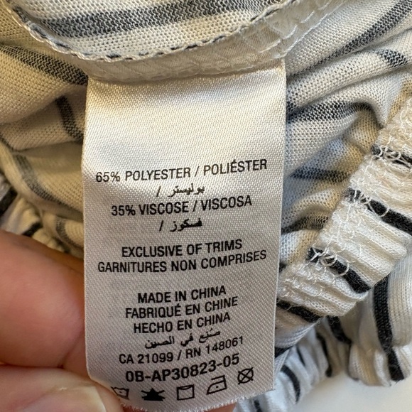 Ardene off the shoulder long sleeve stripped crop top women size XS - Picture 6 of 9